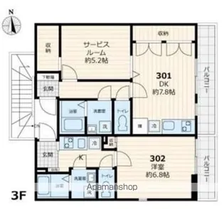 ヴィラ東高円寺【3階】の間取り