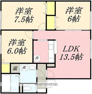 リビングタウン山の手 A棟【2階】の間取り
