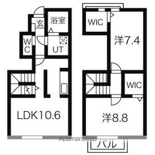 SKYCITYYAHABA(スカイシティヤハバ) B【102号室】の間取り