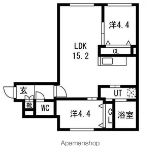 グラシオン【402号室】の間取り