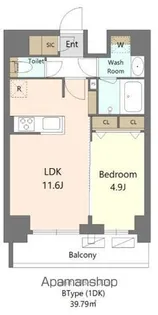 S−RESIDENCE新宿早稲田AVELIS【9階】の間取り