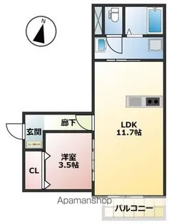 LEAF 荒江【1階】の間取り