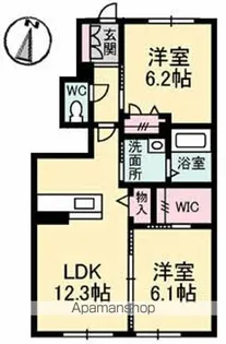 グランフォート 弐番館【1階】の間取り