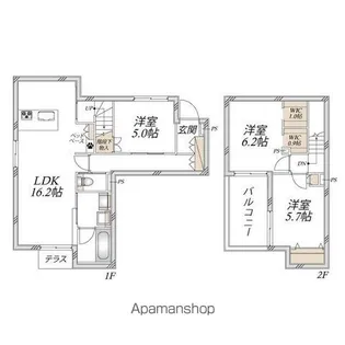 ルシオ室見【1階】の間取り