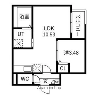 JACK KAMIGOⅠ【203号室】の間取り