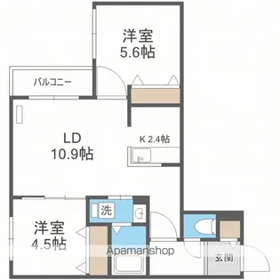 ブランシャール北3条通【3階】の間取り