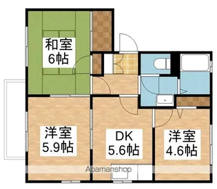 グリーンハイツ池ノ山【2階】の間取り