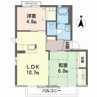ユーロディアスASAKA C【2階】の間取り