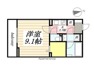 ミッドタウン平泉【109号室】の間取り