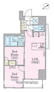 クレストコート蔵前レジデンス【8階】の間取り