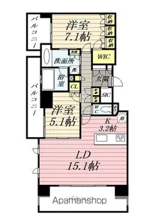 D’クラディア茅ヶ崎28CS【4階】の間取り