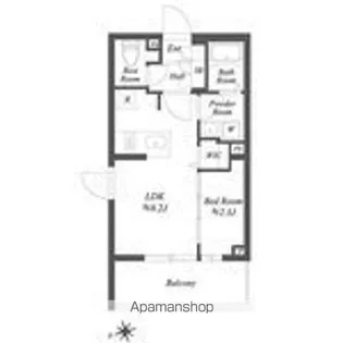 ブランシエスタ用賀【2階】の間取り