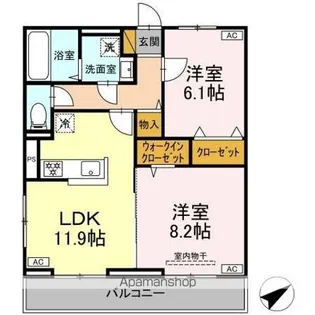 プランドールⅡ【2階】の間取り