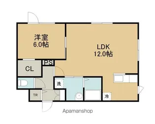 アリエッタ東開A【203号室】の間取り