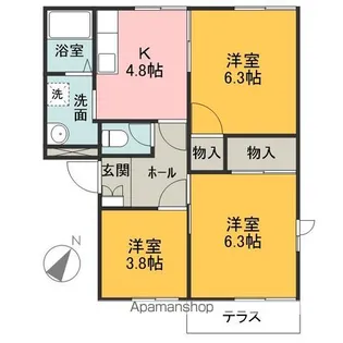 アイリスB【101号室】の間取り