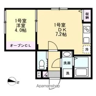 ベイルームプレミア横浜鴨居【2階】の間取り