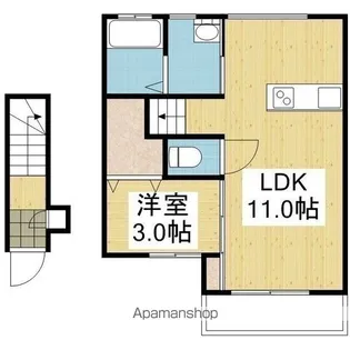 メゾン小坂 E【.E206号室】の間取り
