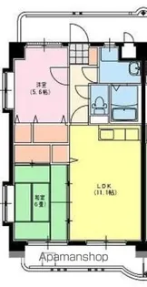 淀コーポⅢ【3階】の間取り