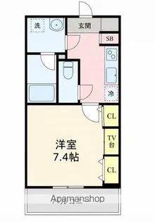 LEVICIA BLDG.Ⅲ【4階】の間取り