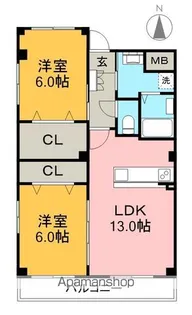ウエスタンコート【2階】の間取り