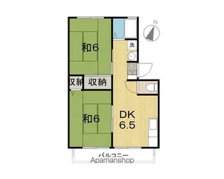 サンライフ上ノ台A棟【202号室】の間取り