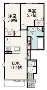 ナチューレ竜南 N棟【101号室】の間取り