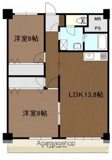 高志ハイツ【402号室】の間取り