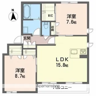 SOMMA NOVE(サム ノーヴェ)【2階】の間取り