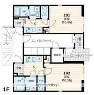ヴィラ東高円寺【1階】の間取り