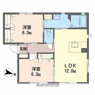 メゾーネ B棟【1階】の間取り