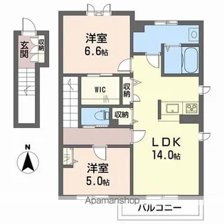 クレアガーデン B棟【202号室】の間取り