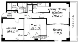 パレ・シャルマン【206号室】の間取り