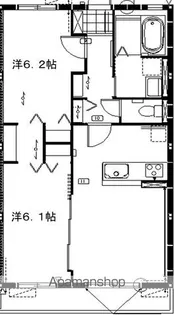 パルティールⅡ【101号室】の間取り