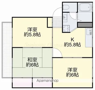 シャンポール【101号室】の間取り