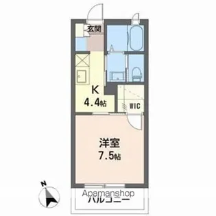 グランポルテ【202号室】の間取り