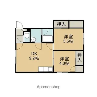 コーポ小倉【202号室】の間取り
