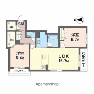 シャーメゾン東雲【4階】の間取り