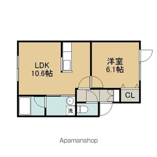 メゾンビバーチェ【202号室】の間取り