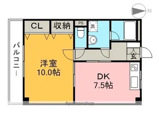 ラティス南竹島【3階】の間取り