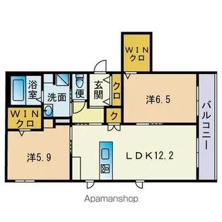 ルミナス・フラット弥生【2階】の間取り