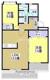 カーサ天王の杜【2階】の間取り