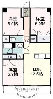 サザンコーポラス【1階】の間取り