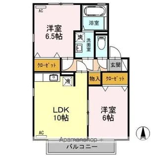 リビングタウン太田 ABCD【2階】の間取り