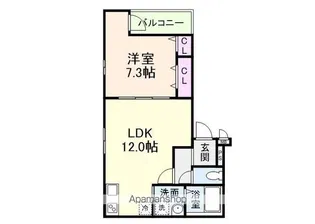 ラヴェリテ鳳【103号室】の間取り