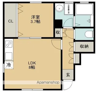 リーコーポ七番館【103号室】の間取り
