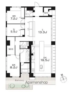 THE GRANDUO YOGA【2階】の間取り