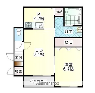 西17南36AP【2階】の間取り