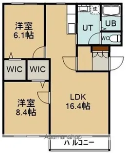 グランメールⅣ【4階】の間取り