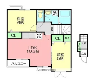 アクティブⅤ【201号室】の間取り