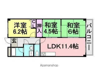 アルトピノ立花【2階】の間取り